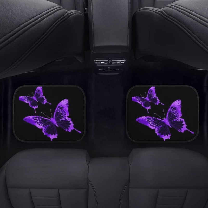 Potpuni set od 4 komada Automobilske patosnice Leptirići gumene podloge Automobilske tepisi Prednje stražnje deke, univerzalne za limuzinu