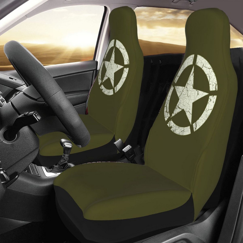 Vintage amblem zvijezde američke vojske Kamuflažna univerzalna navlaka za autosjedalicu Four Seasons Travel Camo Jastuk za autosjedalicu Fiber Fishing