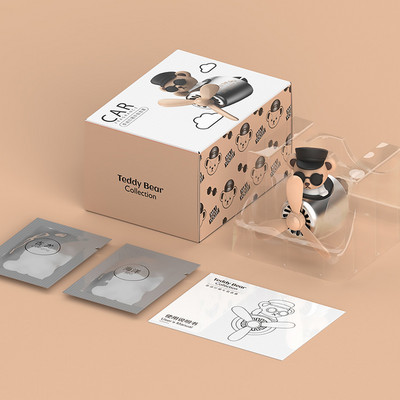 Automobilių oro gaiviklis Teddy Bear Pilot besisukantis propeleris išleidimo anga Kvapas salonas Kvepalai difuziniai automobilių priedai Oro gaivikliai