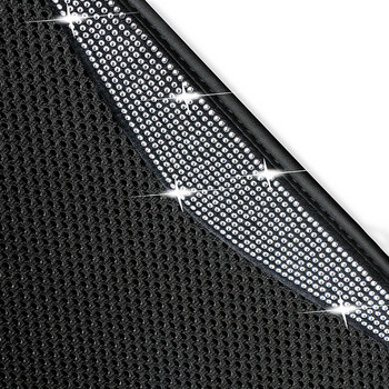 Нови диамантени подложки за кола Bling Rhinestone Floor Carpet Universal Fit Auto Interior Waterproof Car Accessories for Woman Dropshipping