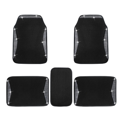 Nauji deimantiniai automobiliniai kilimėliai Bling kalnų krištolinio akmens grindų kilimas universaliai tinka auto salonui, vandeniui atsparūs automobilių priedai moterims, skirtoms vežti