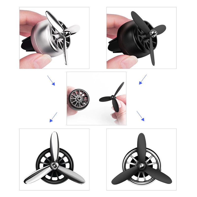 Autós légfrissítő Auto Creative Mini Repülőgép Styling Aromaterápiás Pilot forgó propeller kimeneti illat íz