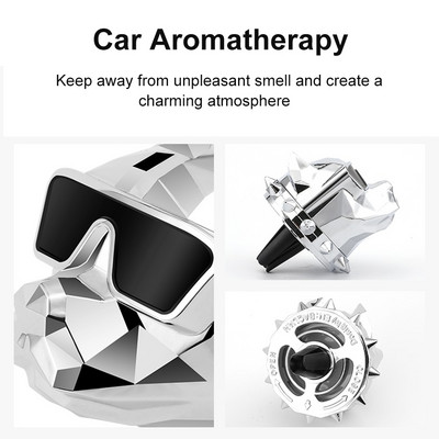 Creative Bulldog automobilių kvepalų kvepalų klipas Išskirtinis solidus kvepalų aromato automobilių kvapų difuzorius mažas interjero ornamentas