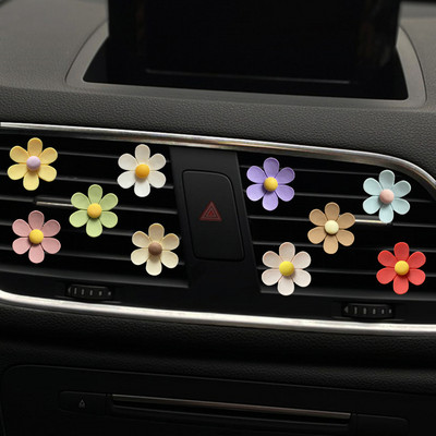 3 gab. Ziedu Auto gaisa atsvaidzinātāji Ventilācijas Spraudes Auto difuzors Vent Spraudnis Rhinestone Auto Smaržas Salona Dekors