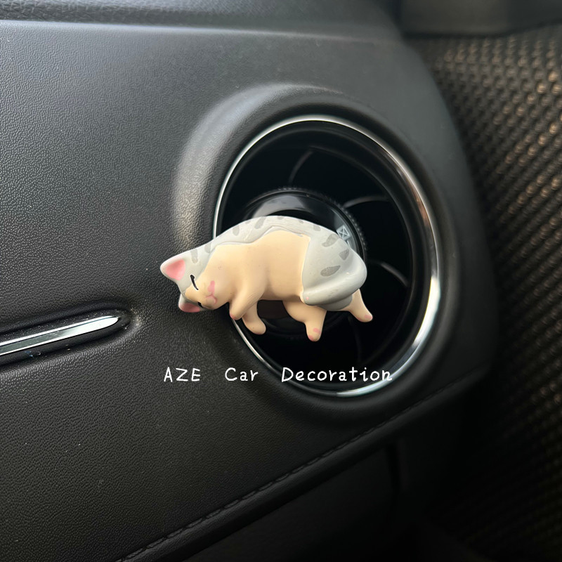 Autós légfrissítő illat a stílusban szellőző parfüm diffúzor Sleeping Cat Fragrance légfrissítők Clip parfüm