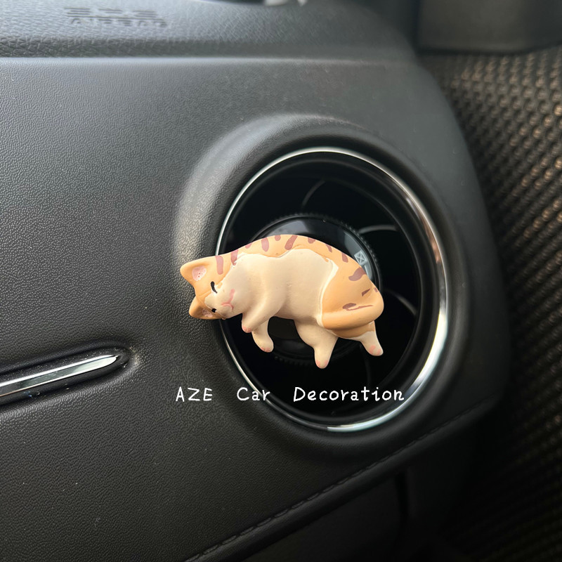 Autós légfrissítő illat a stílusban szellőző parfüm diffúzor Sleeping Cat Fragrance légfrissítők Clip parfüm