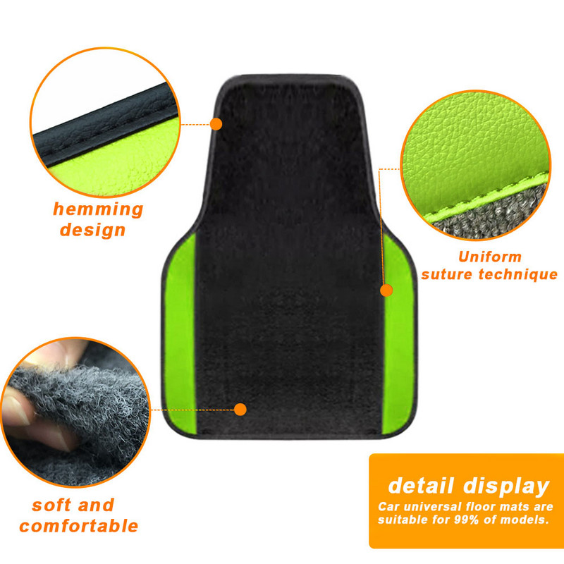 4 τμχ Universal πατάκι αυτοκινήτου για FORD Edge Explorer Ecosport Escape Expedition Falcon Fiesta Focus Floor Liners Auto Accessories