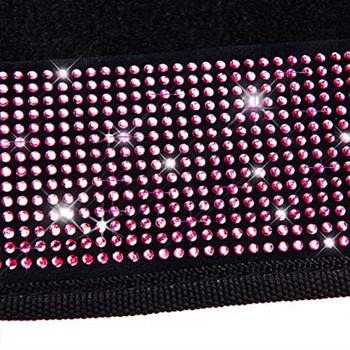 Диамантени подложки за кола Противохлъзгащи се блестящи блестящи кристали Комплект килими Универсални автоматични калъфи за подложки за крака Аксесоари за кола за момичета