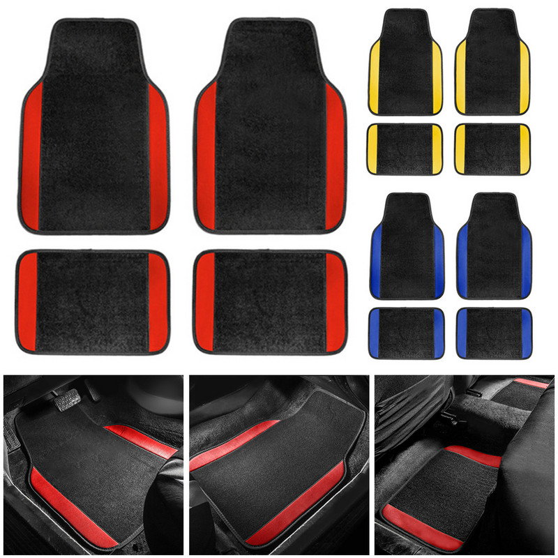 4 DB univerzális autós padlószőnyegek NISSAN Pathfinder Sunny Sulphy Teana Titan Sentra Qashqai Auto lábpárnák autótartozékokhoz