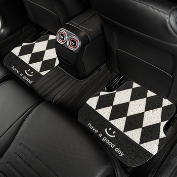 Нов комплект постелки за под на кола Универсални ромбови телени постелки Защитна подложка за кола Creative Auto Килими за крака Килими за KIA