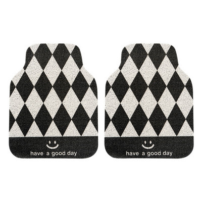 Új autós padlószőnyeg szett Univerzális rombusz drótszőnyegek autóvédő alátét Kreatív autós lábszőnyeg szőnyegek KIA-hoz