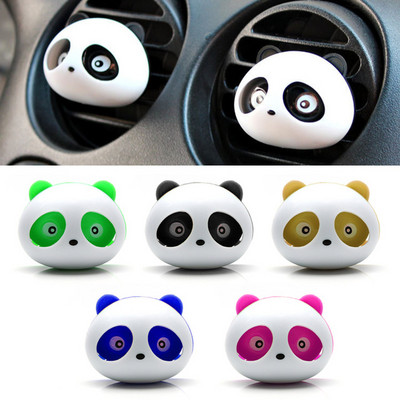 2pcs Cute Panda Car Styling Air Freshener Perfume ambientador para auto for Air Vent Decoration Car Smell Flavors Accessories
