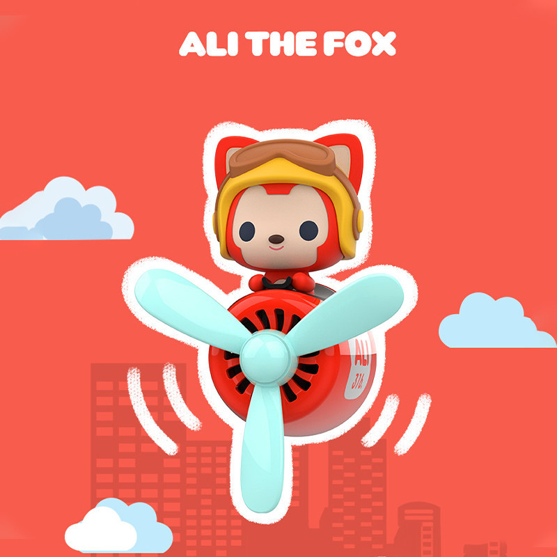 72KM Osvježivač zraka za automobil Ali The Fox Auto oprema Interijer ParfemPilot Rotirajući propeler Izlaz Miris Magnetski dizajn