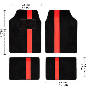 4PCS/Комплект Универсални предни и задни подови подложки за автомобили Авто килим Оформяне на килими Интериорни части Аксесоари