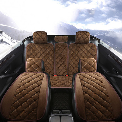 Κάλυμμα καθίσματος αυτοκινήτου Μπροστινό πίσω συρόμενο υφασμάτινο μαξιλάρι Μη ολισθαίνοντα αυτόματα αξεσουάρ Καθίσματος Universal προστατευτικό μαξιλάρι καθίσματος Ζεστό χειμώνα 1 ΤΕΜ/2 ΤΕΜ.