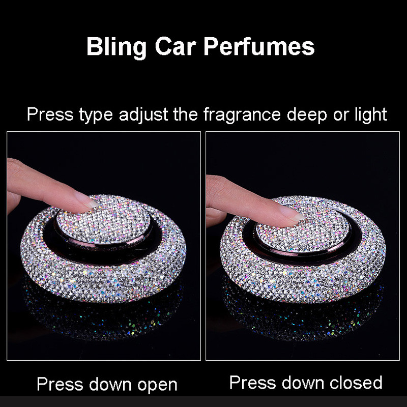 Dizajn automobila Bling Osvježivač zraka za automobil Kristalni dijamantni leteći tanjur Ukrasi za automobil Ženski čvrsti automobilski parfemi Dodatna oprema