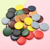 100 KOM 12/15/20/25/30/35/40 mm modni okrugli drveni privjesak šarm za naušnice ogrlica dodaci DIY izrada nakita