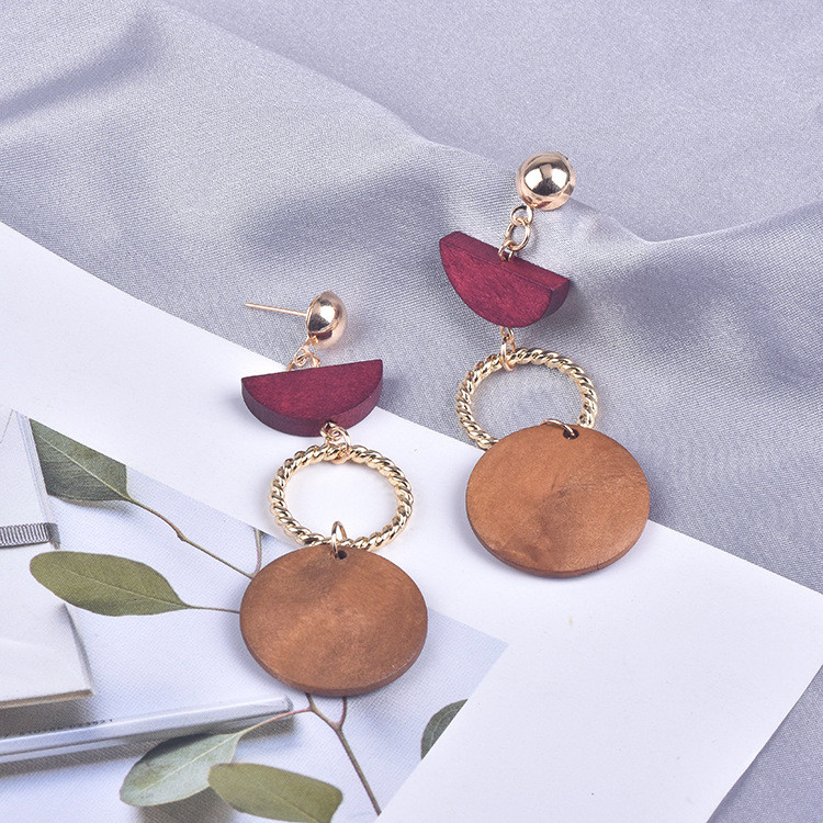 100 KOM 12/15/20/25/30/35/40 mm modni okrugli drveni privjesak šarm za naušnice ogrlica dodaci DIY izrada nakita