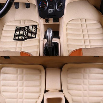 5 бр./компл. Автоматични подови подложки Килими за крака Килими Оформление на автомобила за Duster Premium Пълен комплект Подложки за килими Кожени автомобилни аксесоари