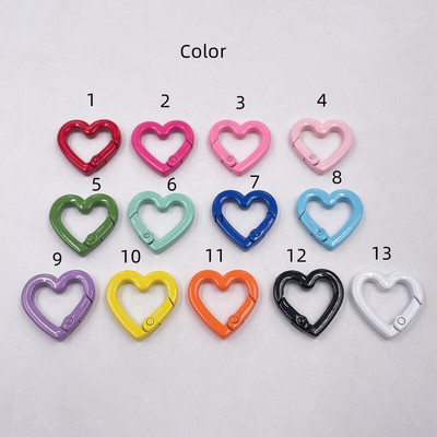10kom Metalne opružne kopče Kuke Privjesak za ključeve Srce koji se otvara Remen Torba Kopča Lanac za pse Kopča Konektor za DIY privjesak za ključeve Nakit