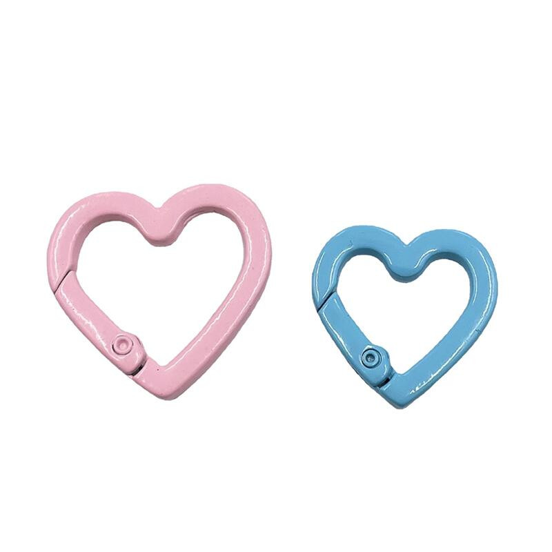 10kom Metalne opružne kopče Kuke Privjesak za ključeve Srce koji se otvara Remen Torba Kopča Lanac za pse Kopča Konektor za DIY privjesak za ključeve Nakit