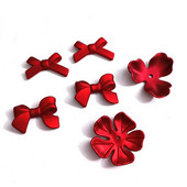 Modna mašna od 30 kom crvenih latica, kapa od perli od akrilnog cvijeća DIY dodaci za izradu nakita