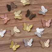 100 ΤΕΜ. 11mmx13mm Μεταλλικό Χάλκινο Γούρια πεταλούδας Φιλιγκράν Περιτυλίγματα Κρεμαστό DIY Διακόσμηση για κατασκευή κοσμημάτων