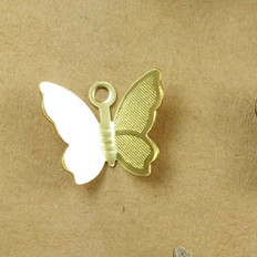 100 ΤΕΜ. 11mmx13mm Μεταλλικό Χάλκινο Γούρια πεταλούδας Φιλιγκράν Περιτυλίγματα Κρεμαστό DIY Διακόσμηση για κατασκευή κοσμημάτων