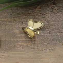 100 ΤΕΜ. 11mmx13mm Μεταλλικό Χάλκινο Γούρια πεταλούδας Φιλιγκράν Περιτυλίγματα Κρεμαστό DIY Διακόσμηση για κατασκευή κοσμημάτων