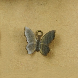 100 ΤΕΜ. 11mmx13mm Μεταλλικό Χάλκινο Γούρια πεταλούδας Φιλιγκράν Περιτυλίγματα Κρεμαστό DIY Διακόσμηση για κατασκευή κοσμημάτων