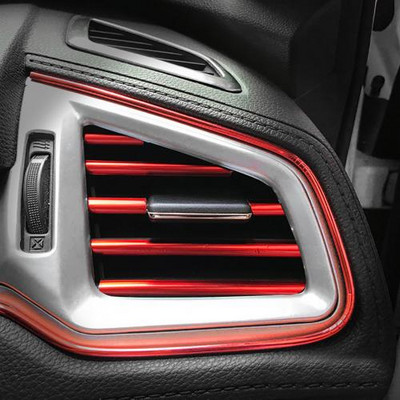 10 kom 20 cm univerzalne utičnice za automobilski klima uređaj Ukrasne letvice u obliku slova U Dekorativni dodaci za stil automobila