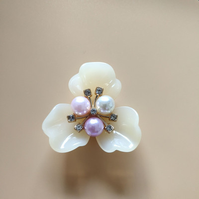 10 KOM 36x39mm Metalna legura Akril Imitacija bisernog cvijeća za broš Odjeća Pokrivala Dodaci Izrada nakita DIY