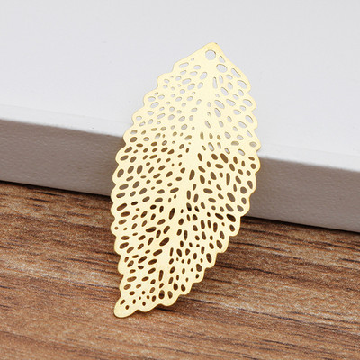 100 KOM 36*17mm 20*10mm modni metalni bakreni listovi zlatno/srebrne boje filigransko lišće privjesak za izradu nakita
