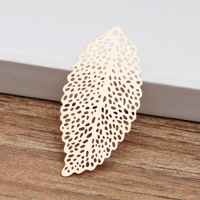 100 KOM 36*17mm 20*10mm modni metalni bakreni listovi zlatno/srebrne boje filigransko lišće privjesak za izradu nakita