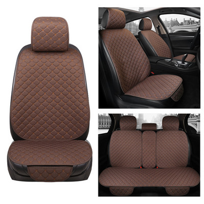 Lanena navlaka za autosjedalicu s 5 sjedala Prozračna zaštita od jastuka za autosjedalicu Prednja stražnja podloga s naslonom za više automobila SUV Kombi