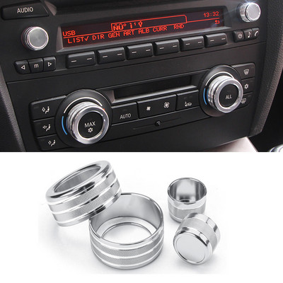 Car Air Conditioning Sound Knob Cover Interior Decoration For BMW 3 Series 2005-2013 E90 E91 E92 E93 ( 3 Or 4 buttons option)