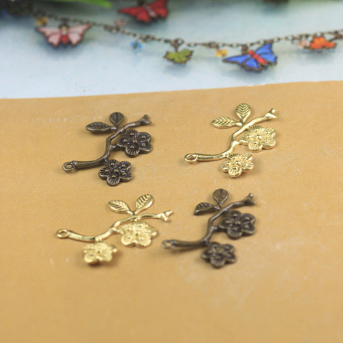 50 KOM, 29 mm, metalni bakreni cvjetni grana, filigranski omoti, privjesci, DIY nalazi za izradu nakita