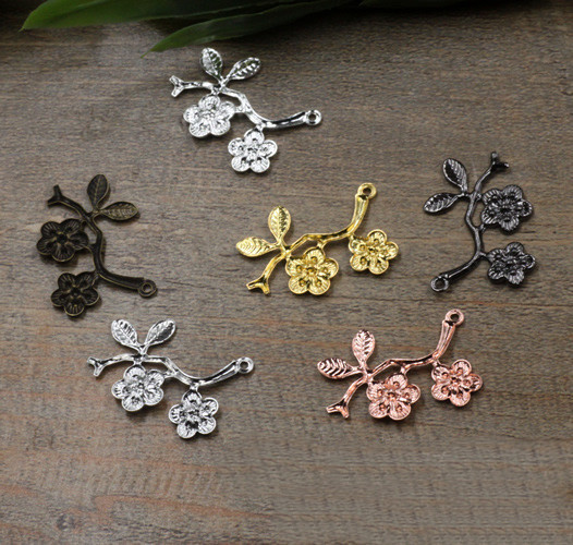 50 KOM, 29 mm, metalni bakreni cvjetni grana, filigranski omoti, privjesci, DIY nalazi za izradu nakita