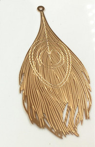 10 KOM 83*38mm metalni bakreni lim KC zlatni/zlatni/srebrni filigranski privjesak od perja za izradu nakita