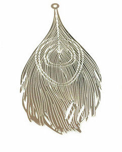 10 KOM 83*38mm metalni bakreni lim KC zlatni/zlatni/srebrni filigranski privjesak od perja za izradu nakita