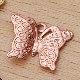 JXMYLAI 200 KOM 9*12mm zlatne/srebrne boje filigranski leptir privjesak mesingani privjesci DIY dodaci za izradu nakita