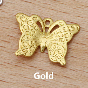 JXMYLAI 200 KOM 9*12mm zlatne/srebrne boje filigranski leptir privjesak mesingani privjesci DIY dodaci za izradu nakita