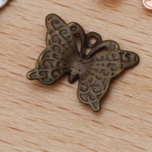 JXMYLAI 200 KOM 9*12mm zlatne/srebrne boje filigranski leptir privjesak mesingani privjesci DIY dodaci za izradu nakita