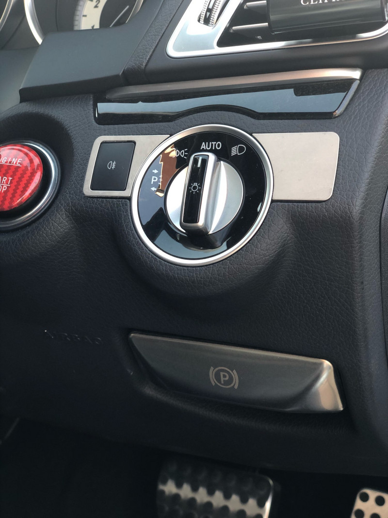 Διακοσμητικό διακόπτη απελευθέρωσης φρένου ποδιού αυτοκινήτου P Αυτοκόλλητα για Mercedes Benz E class W212 C Class W204 GLK