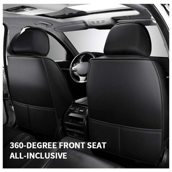 Μπροστινά καλύμματα καθισμάτων αυτοκινήτου Συμβατά με αερόσακο για 98% αναπνεύσιμο μαξιλάρι αυτοκινήτου SUV φορτηγού αυτοκινήτου Four Seasons Nappa Leather Protector