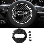 Capacul volanului autovehiculului Decor autocolant cu textura din fibra de carbon pentru Audi A4 B8 B9 A3 8V 8Y S3 Q3 8U Q5 8R Q7 Q2 Accesorii