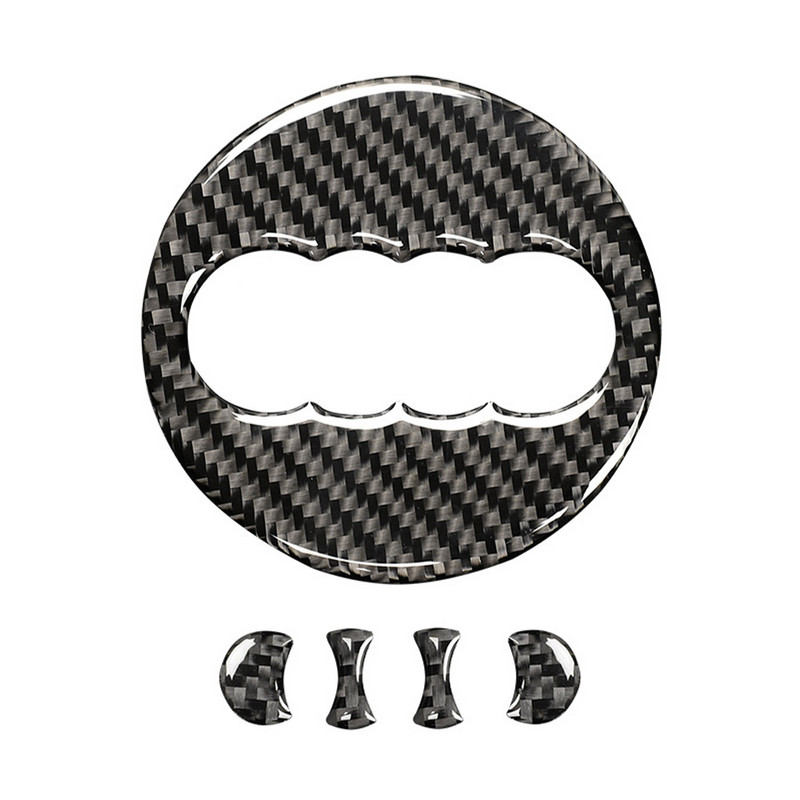 Capacul volanului autovehiculului Decor autocolant cu textura din fibra de carbon pentru Audi A4 B8 B9 A3 8V 8Y S3 Q3 8U Q5 8R Q7 Q2 Accesorii