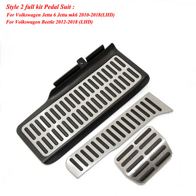 Nerūdijančio plieno automobilio pedalų dangtelis, skirtas Volkswagen Vw Golf 5 6 Jetta MK5 MK6 Scirocco CC Passat B6 B7 TIGUAN Toureg Octavia