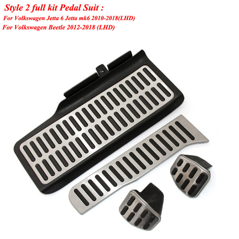 Nerūdijančio plieno automobilio pedalų dangtelis, skirtas Volkswagen Vw Golf 5 6 Jetta MK5 MK6 Scirocco CC Passat B6 B7 TIGUAN Toureg Octavia