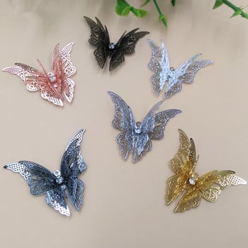 JXMYLAI 35*45 мм медни 5 цвята с филигранна пеперуда, модни издълбани конектори за пеперуди, находки за изработка на бижута